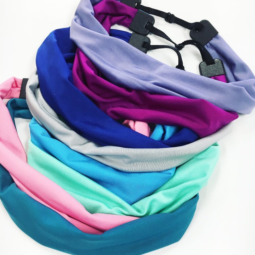 Hipsy Adjustable Wide Basic Spandex Xflex Workout Fashion Headband